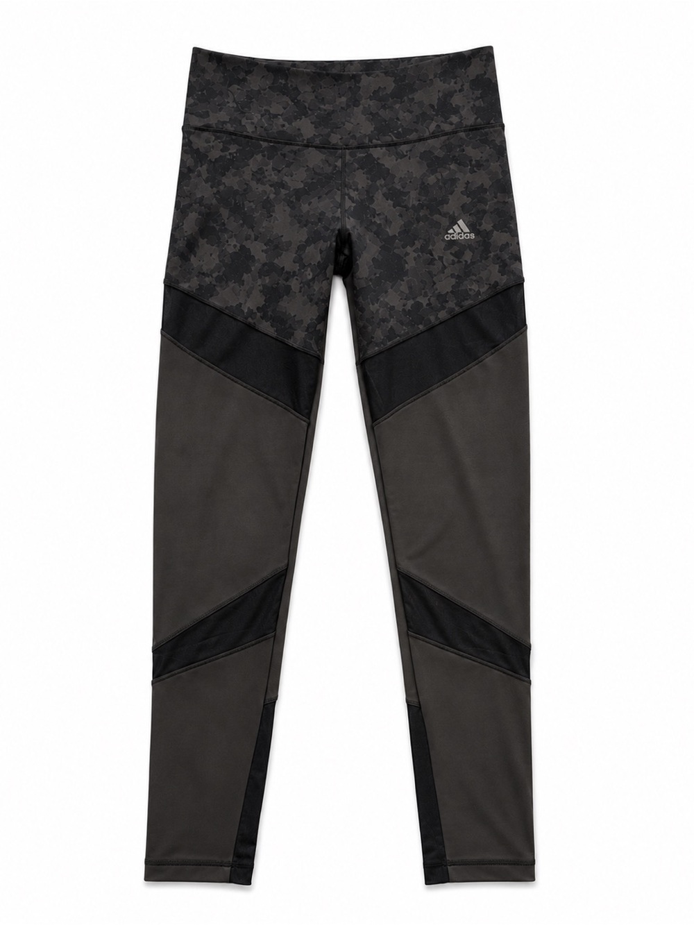 adidas Climalite High Rise Gray Camo Colorblock Leggings Size Medium